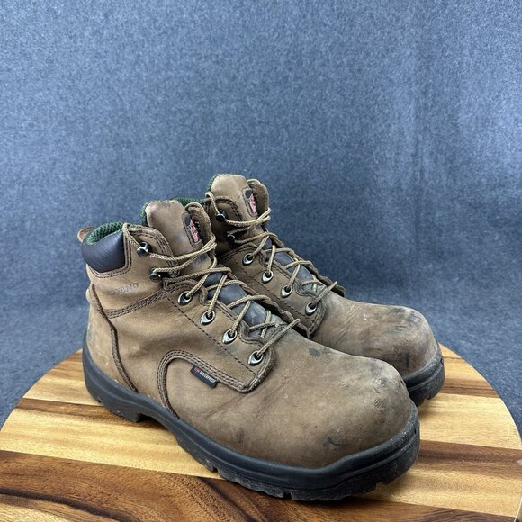 Red Wing Shoes Model 2240 Mens Size 11D King Toe Work Boots Brown Leather - Picture 3 of 14